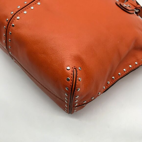 Michael Kors Tangerine Leather Astor Chain Convertible Satchel Bag - Picture 6 of 11